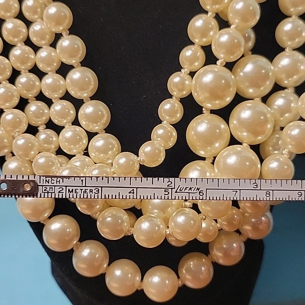 J. Crew Multi Strand Faux Pearl Necklace - Picture 2 of 6